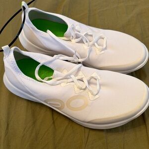 Mens Oofos Oomg Sport LS White Athletic Low Recovery Pull On Shoes Sz 12.5 Read*